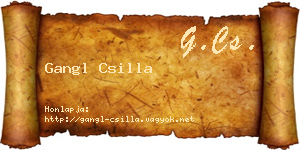 Gangl Csilla névjegykártya